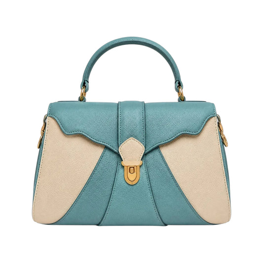 Women's Leather Top Handle Satchel Shoulder Handbag
